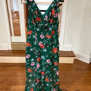 C/MEO Collective Green Floral Maxi Dress